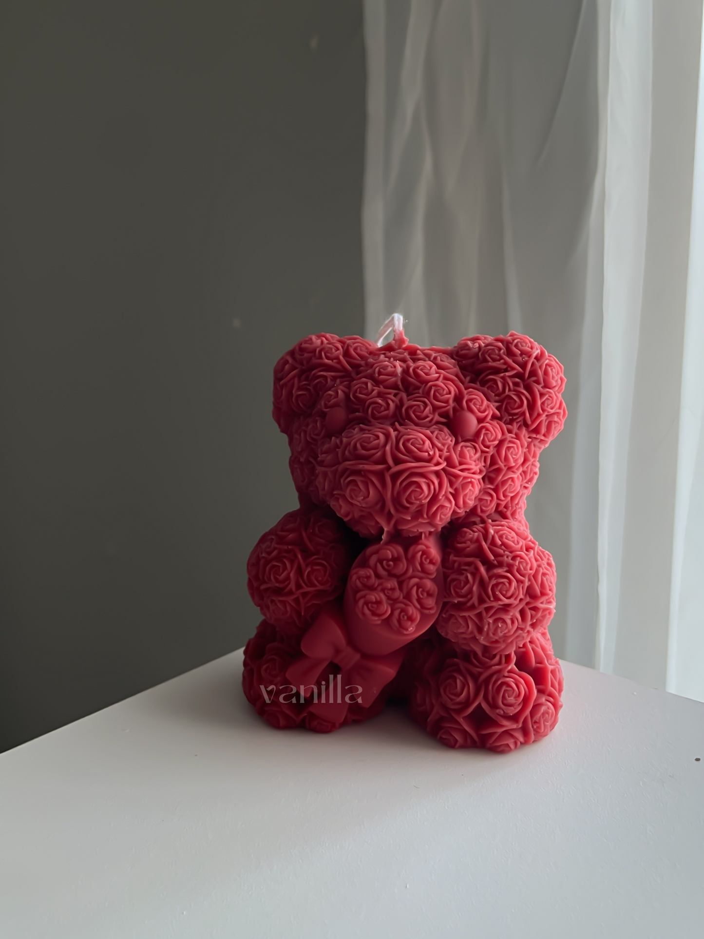 Rose Bear Candle