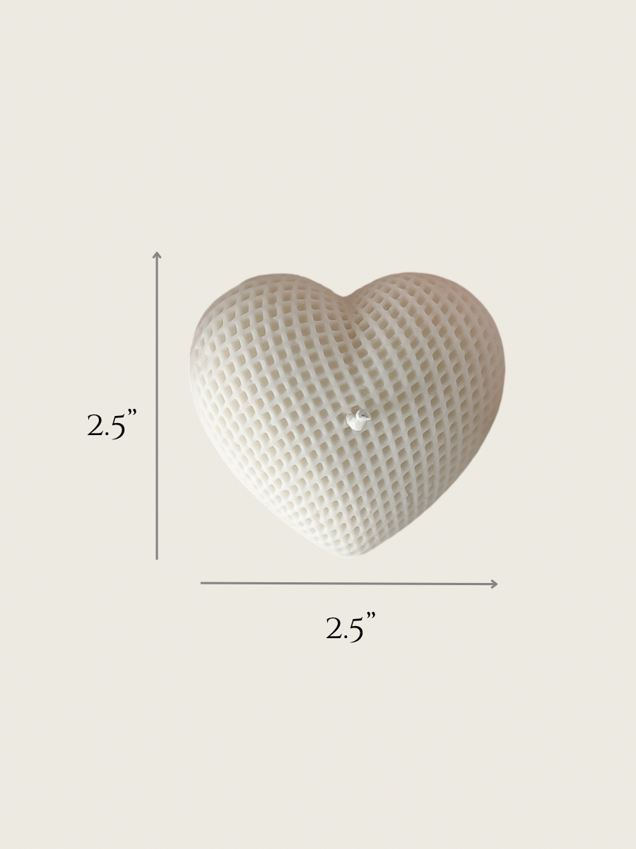 Textured Heart Candle