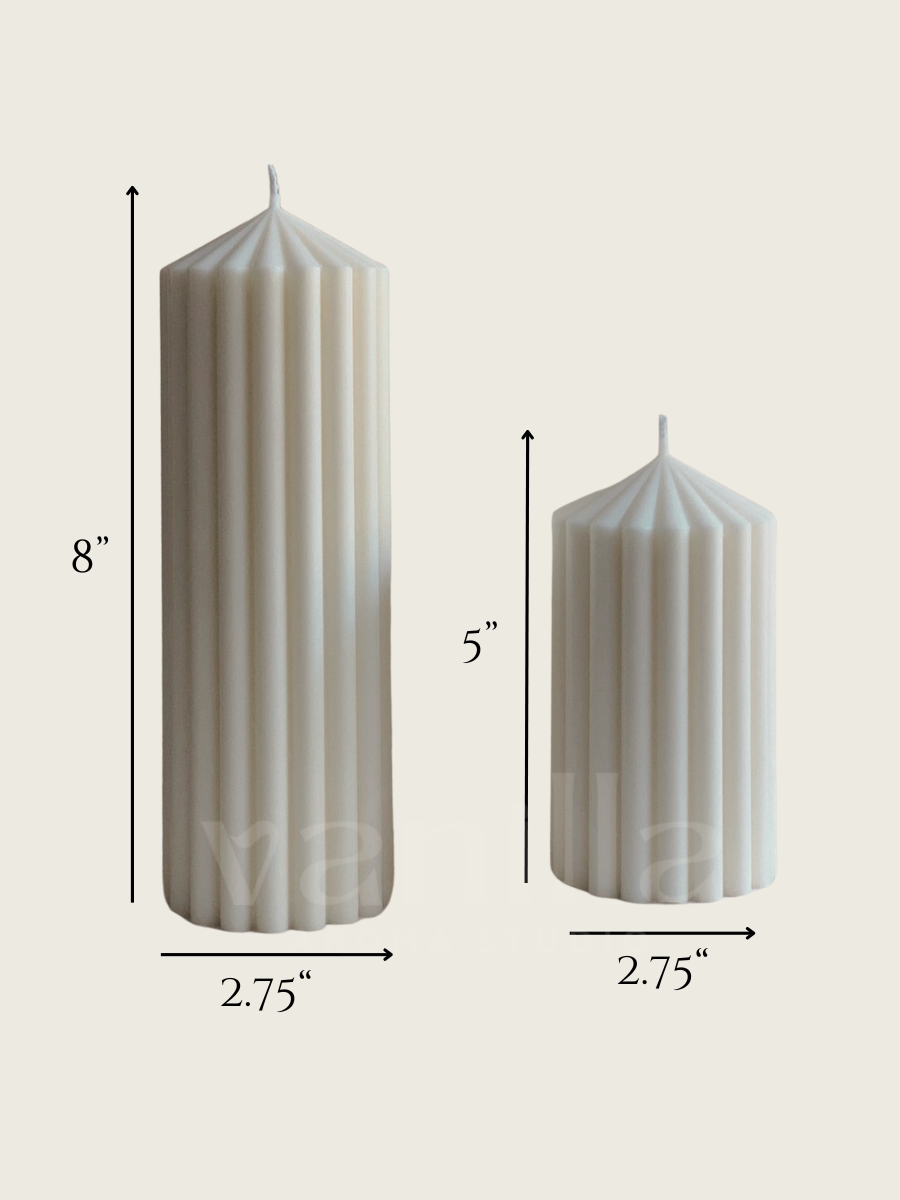 Faro Fluted Pillar Candle