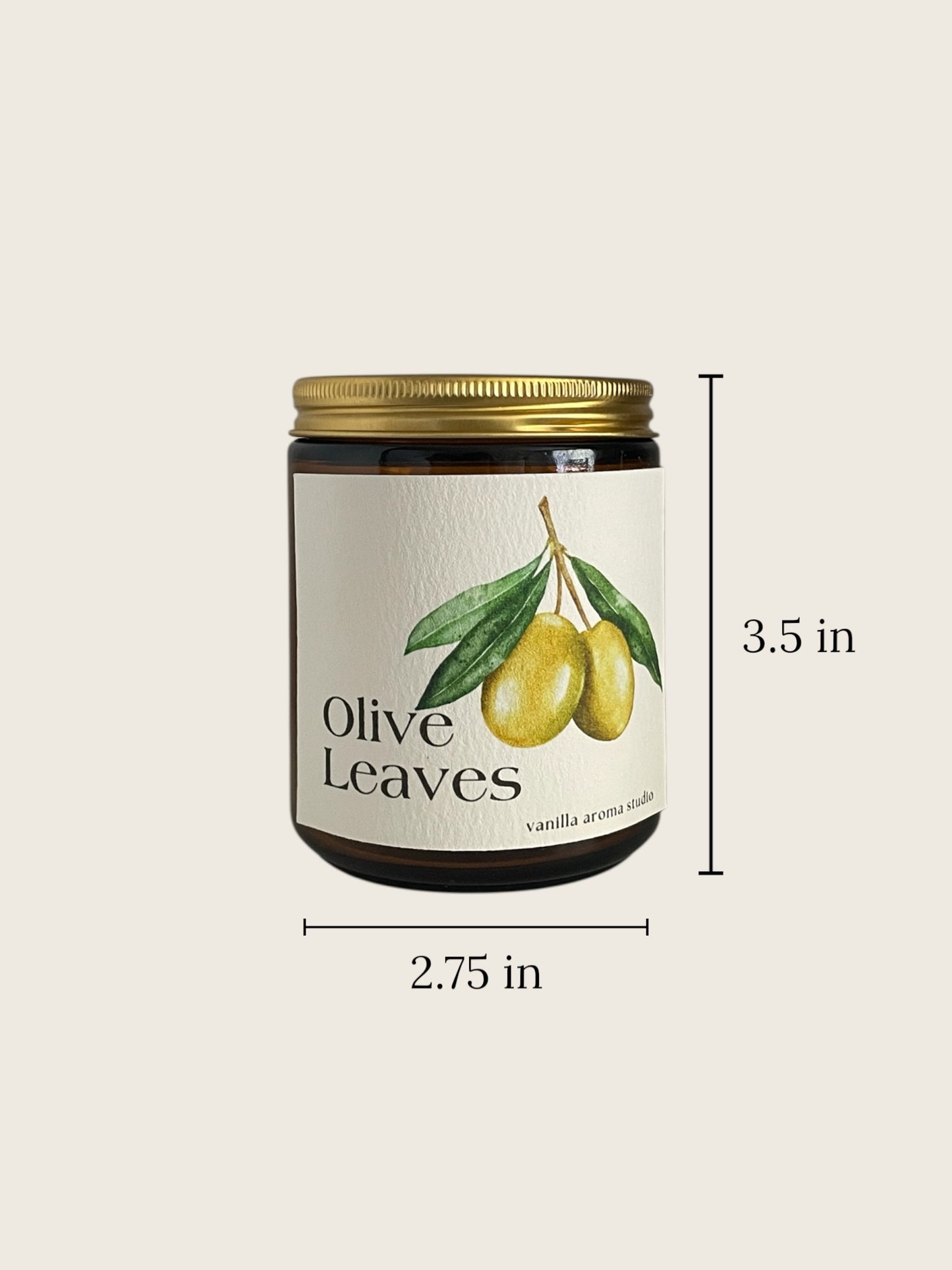 Olive Leaves-Wooden wick candle