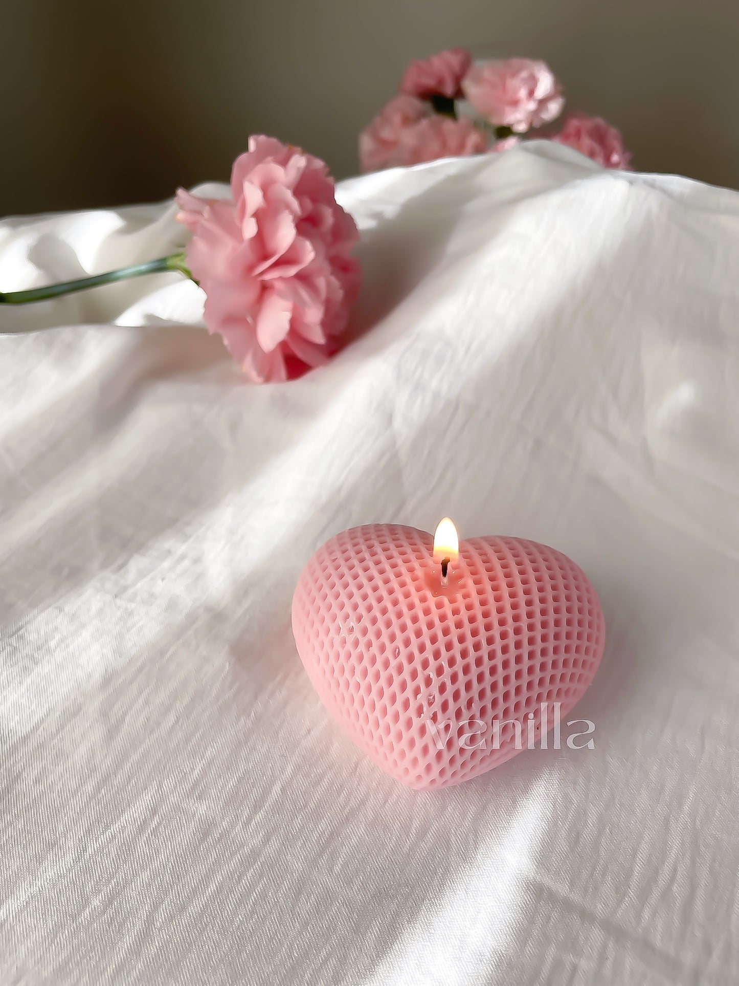Textured Heart Candle