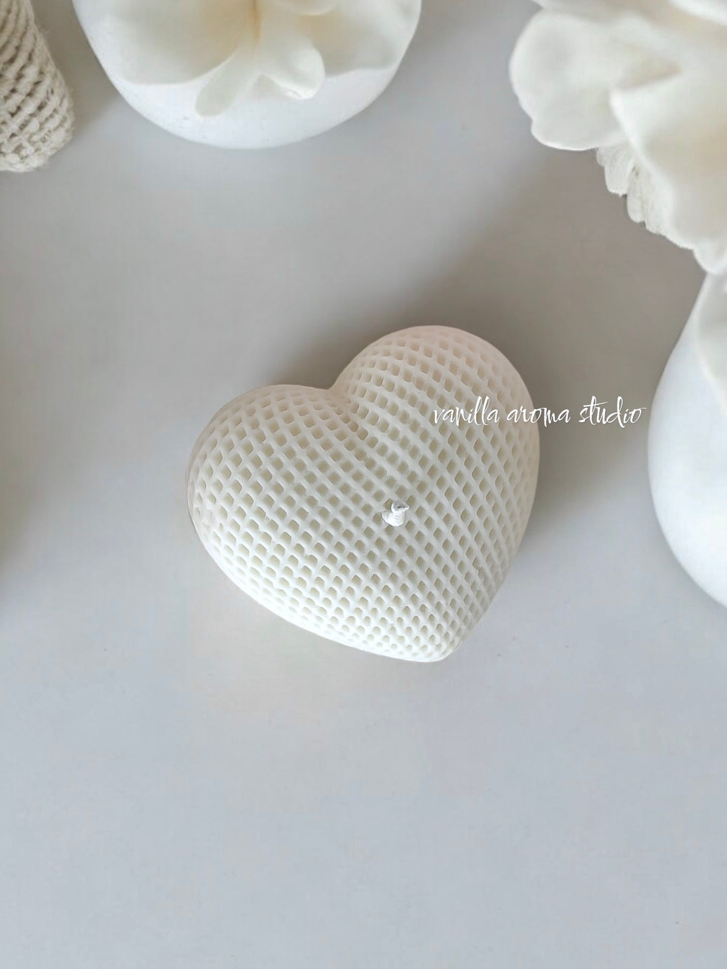 Textured Heart Candle