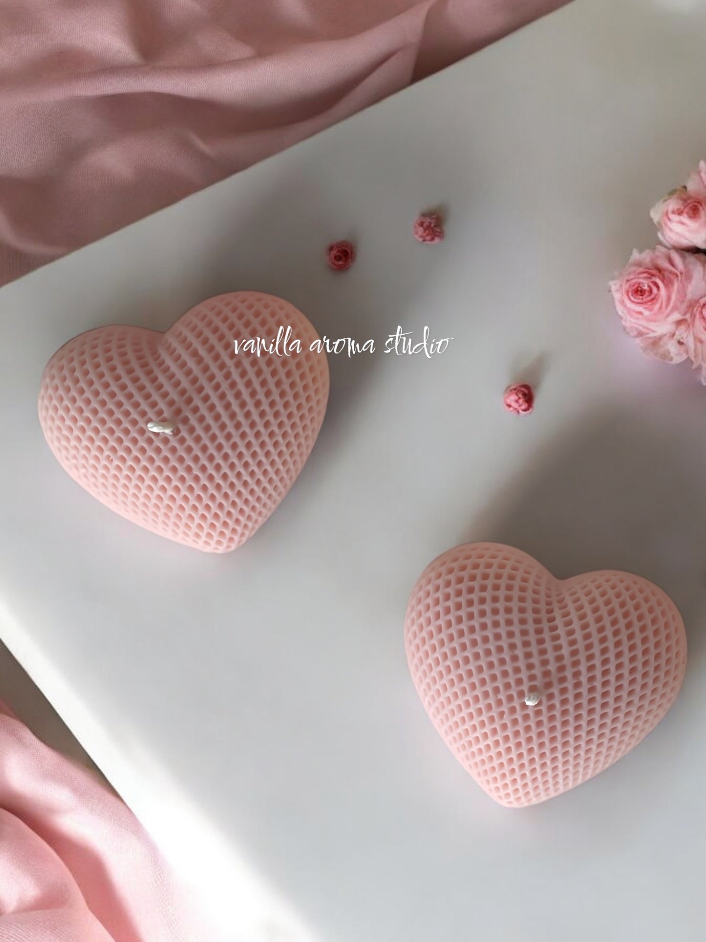 Textured Heart Candle