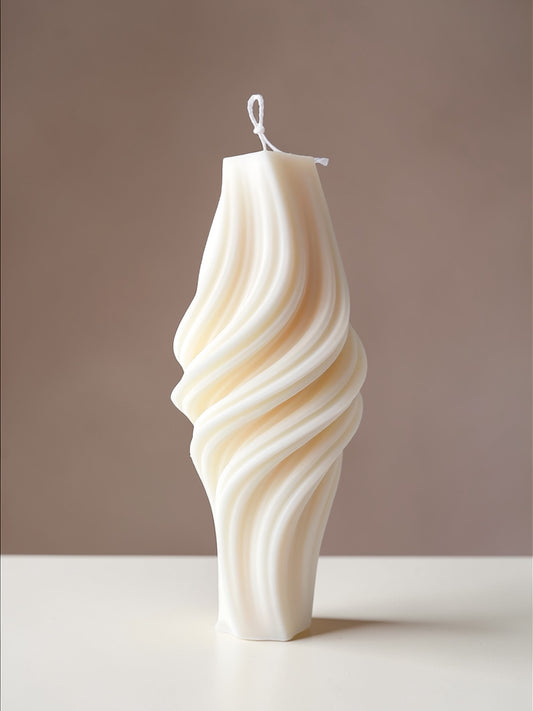 Olivia Swirl Pillar Candle