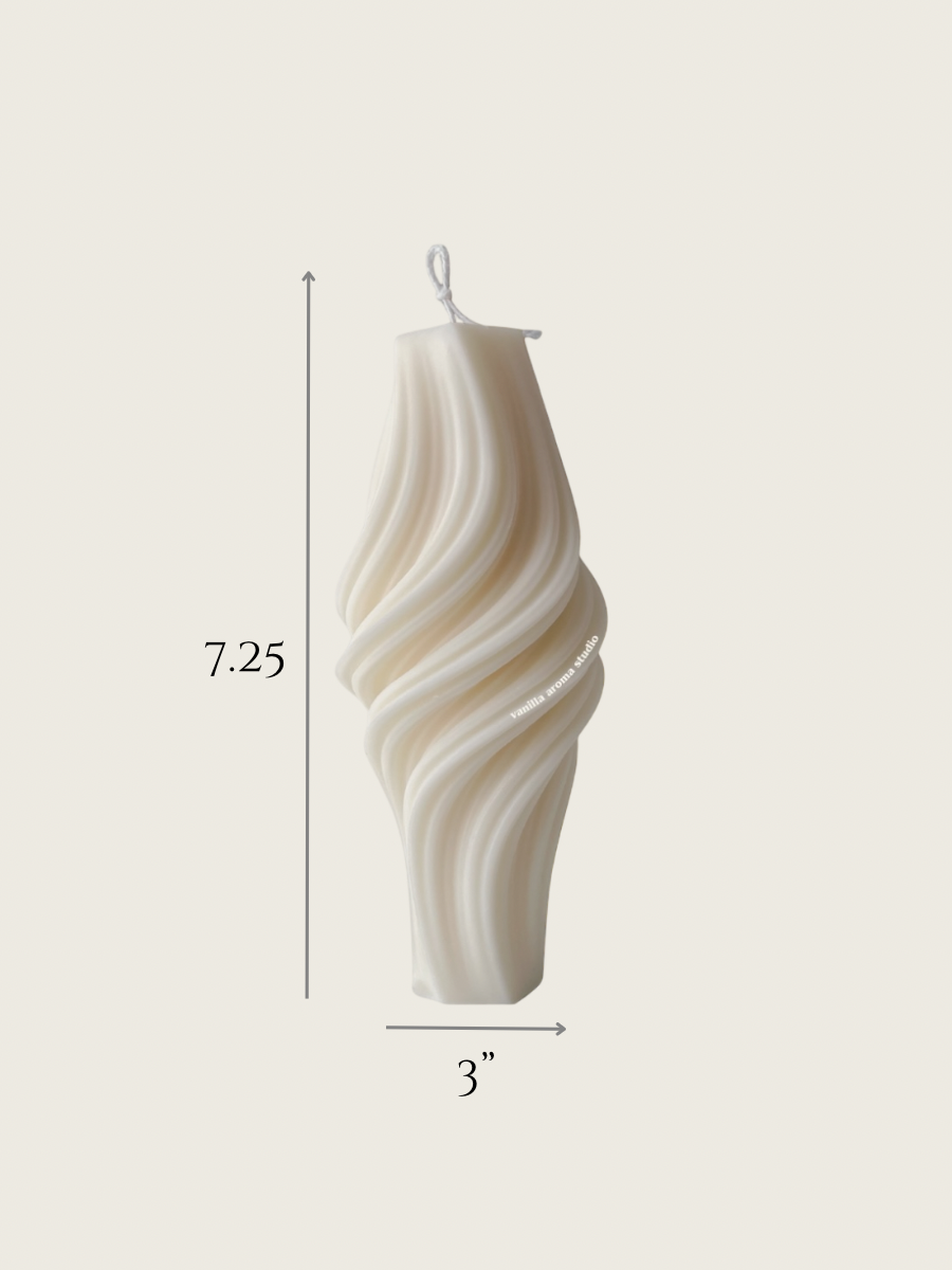 Olivia Swirl Pillar Candle