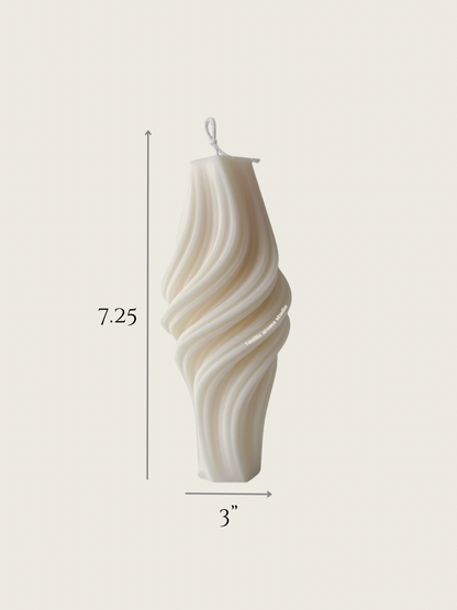 Olivia Swirl Pillar Candle