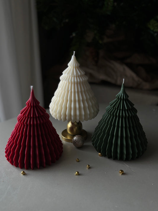 Origami Christmas Tree candle