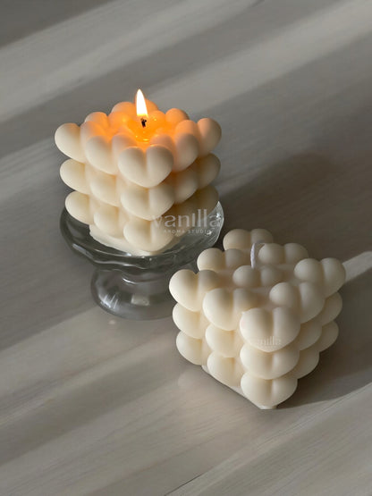 Heart Bubble Candle