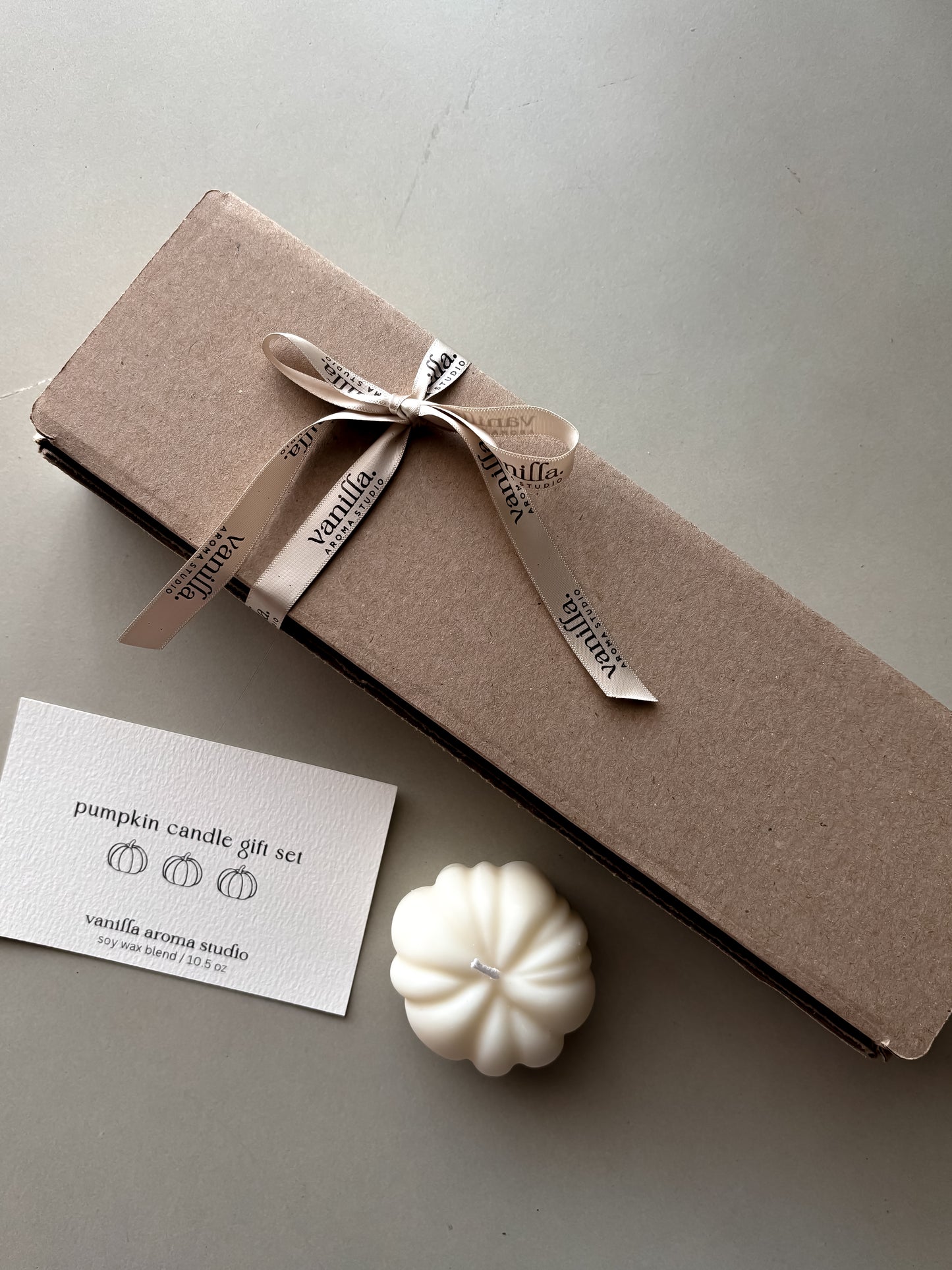 Pumpkin candle set of 3