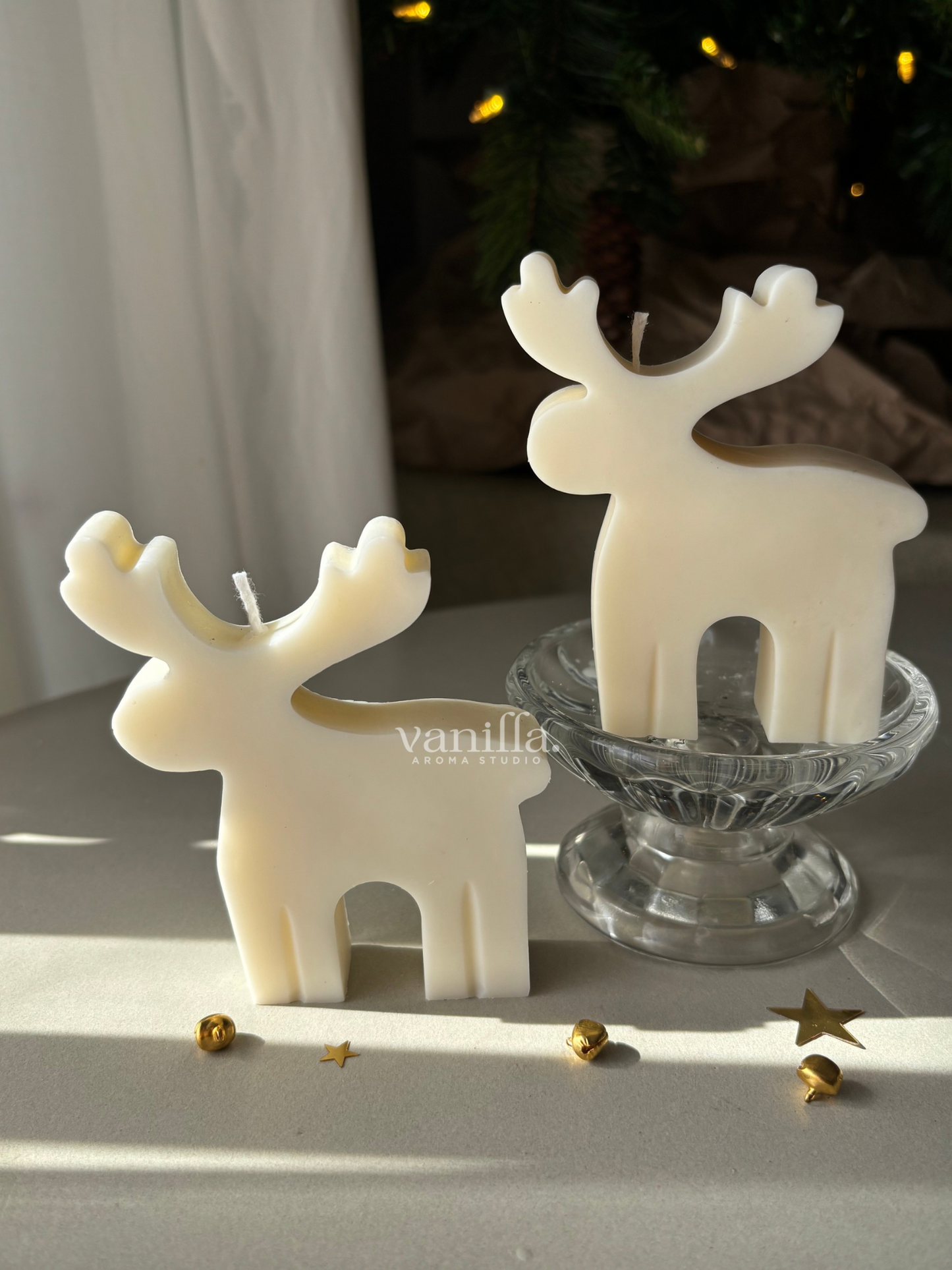 Reindeer Christmas Candle