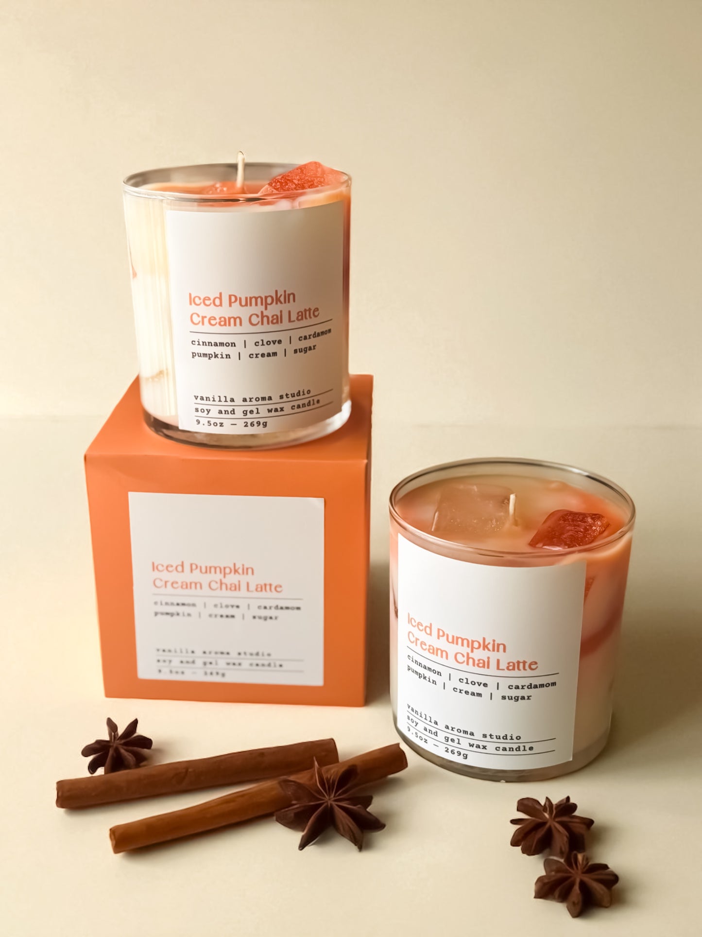 Iced Pumpkin Cream Chai Latte Candle