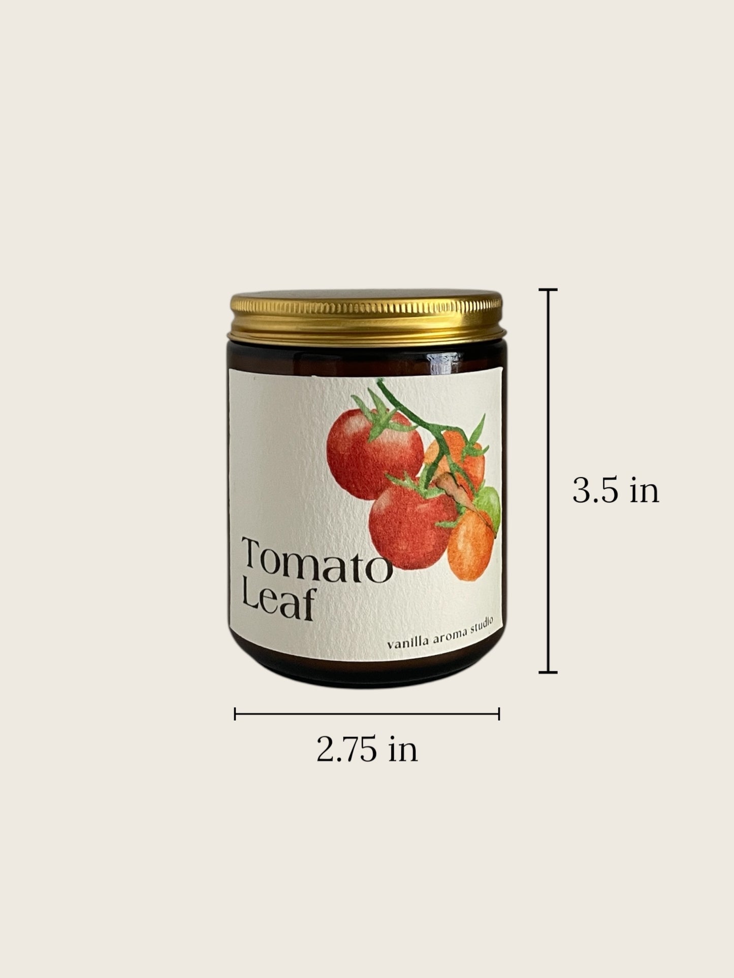 Tomato Leaf-Wooden wick candle