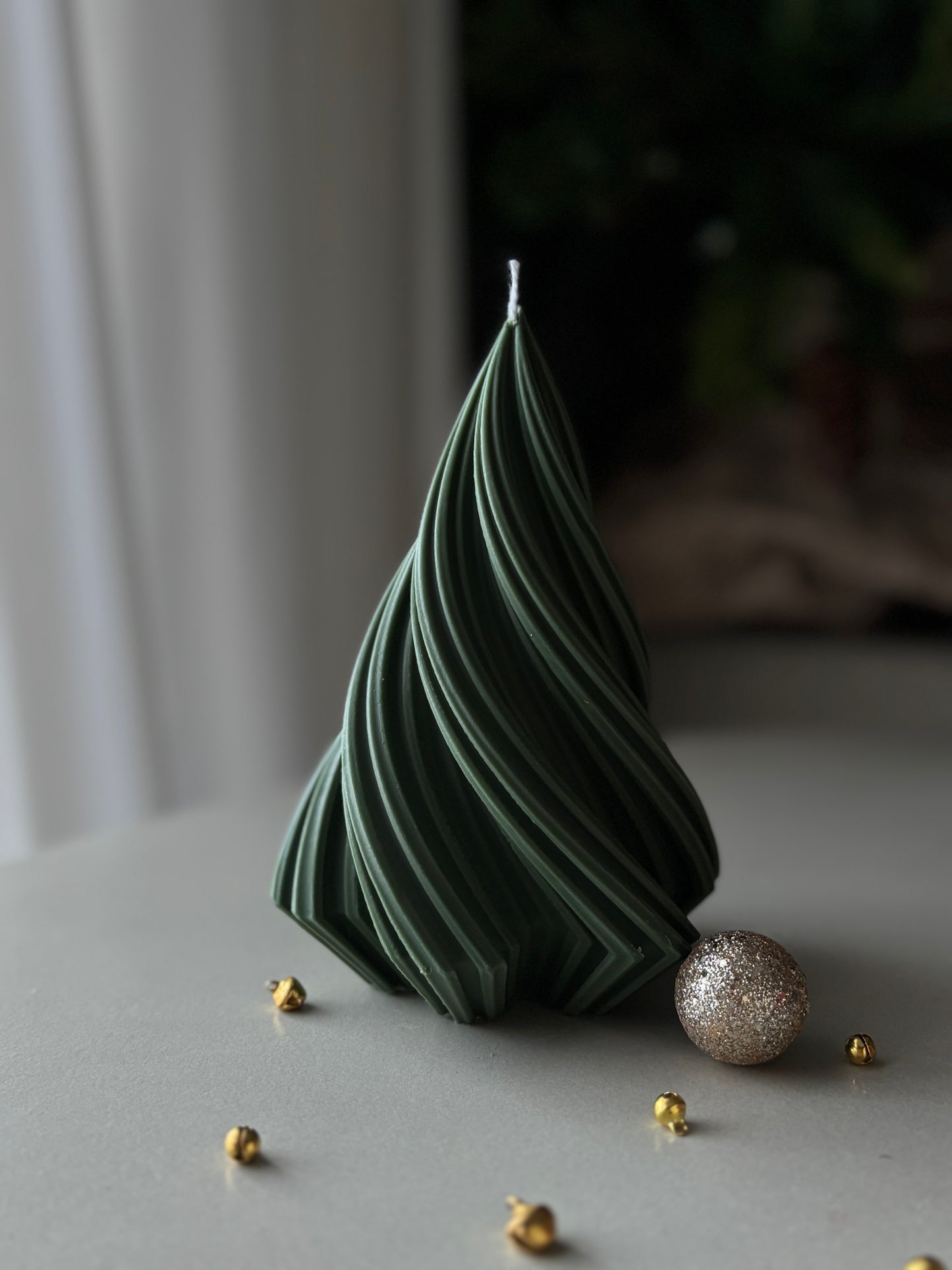 Swirl Christmas Tree candle