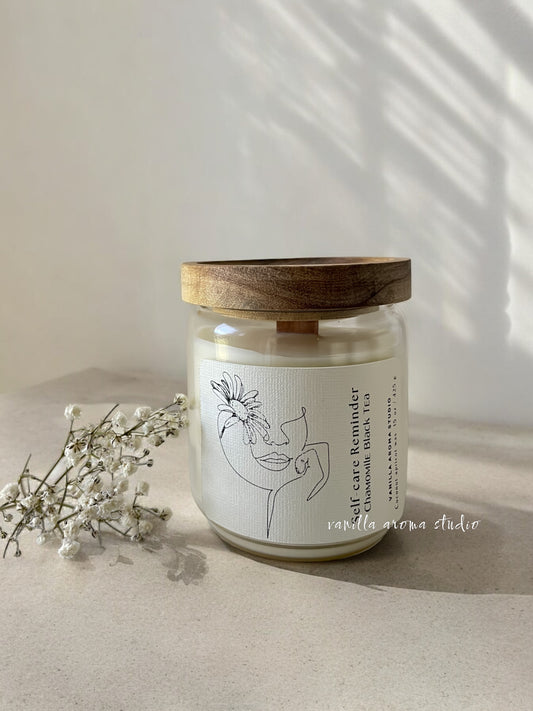 Chamomile + Black tea Self-care Reminder Candle