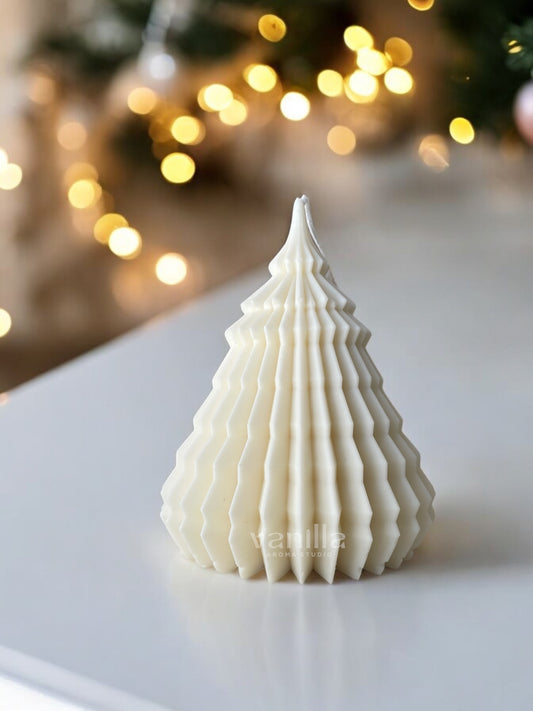 Origami Christmas Tree candle