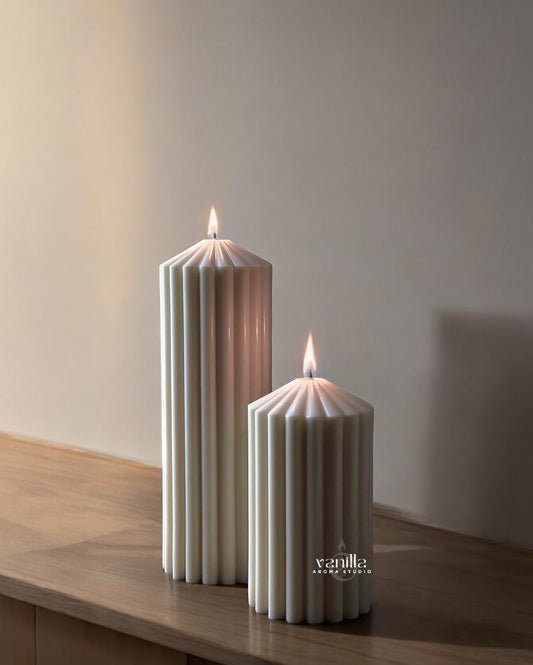 Faro Fluted Pillar Candle