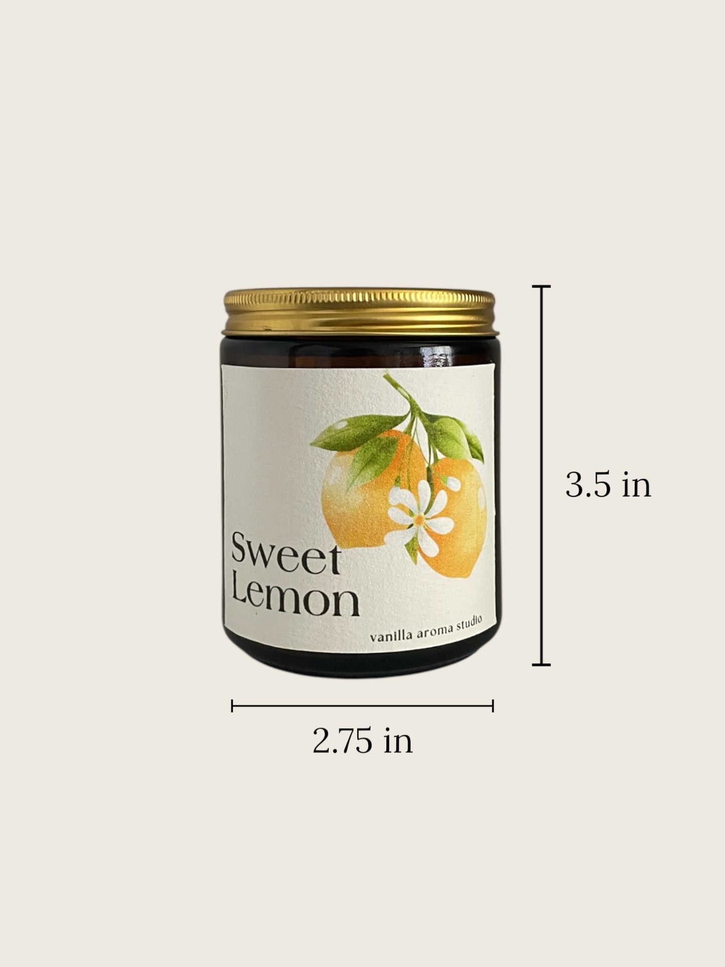 Sweet Lemon-Wooden wick candle