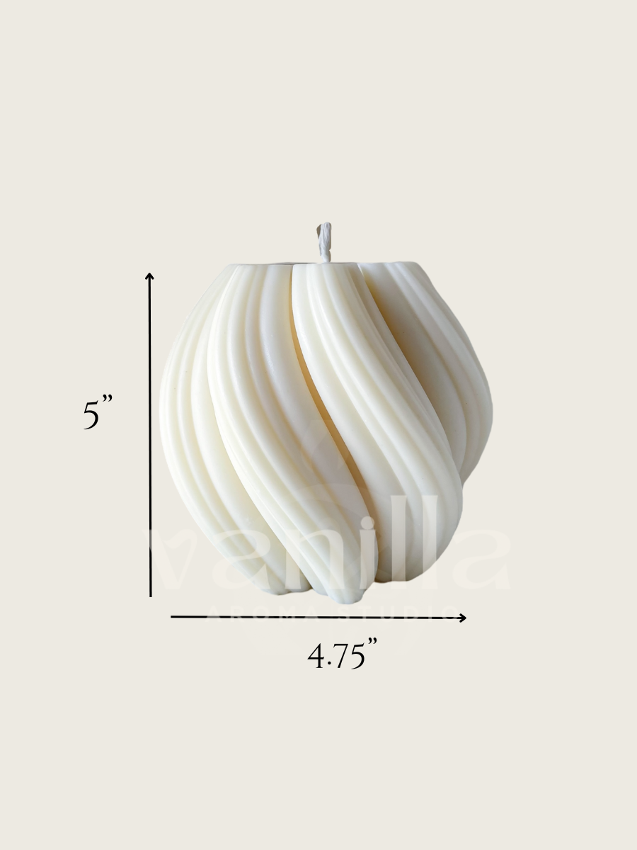 Aura Twirl Sculptural Candle