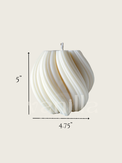 Aura Twirl Sculptural Candle