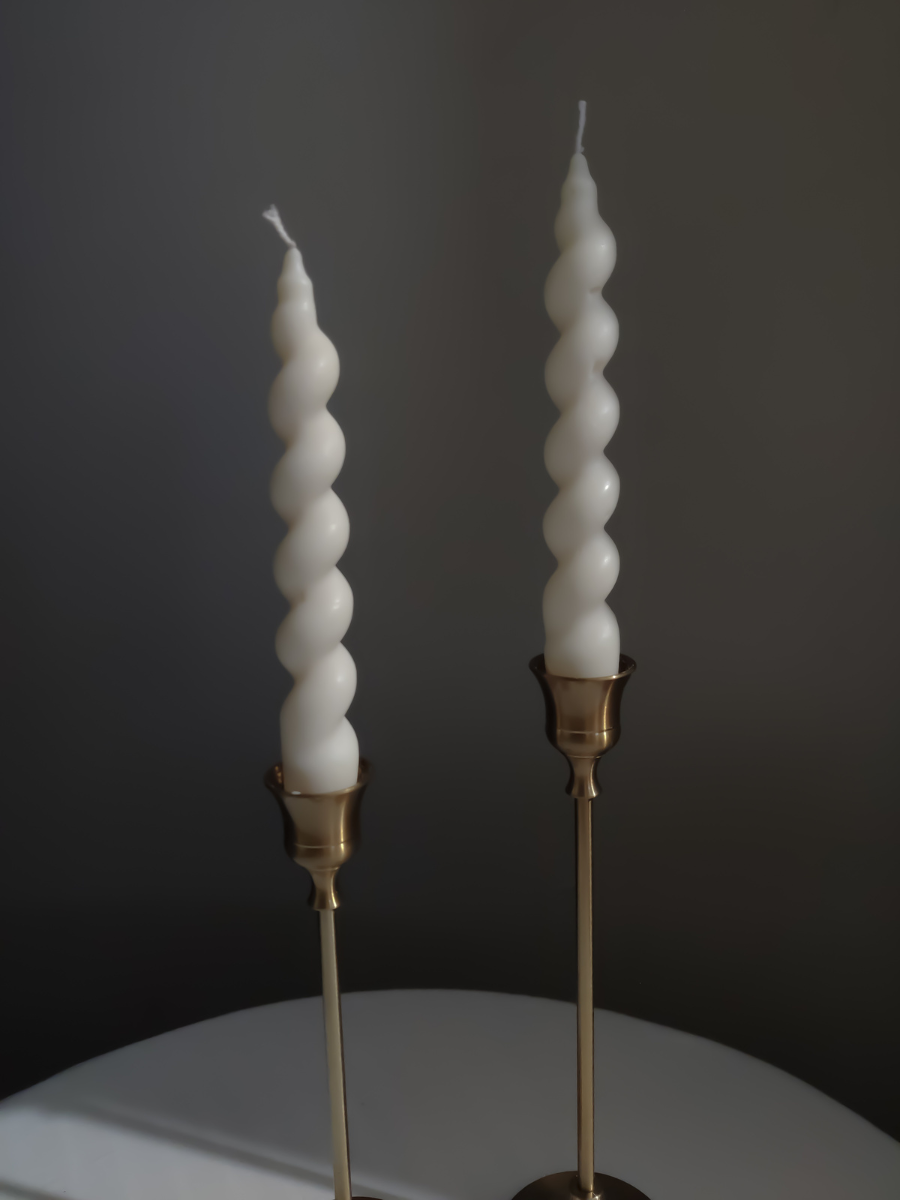 Swirl Taper Candle