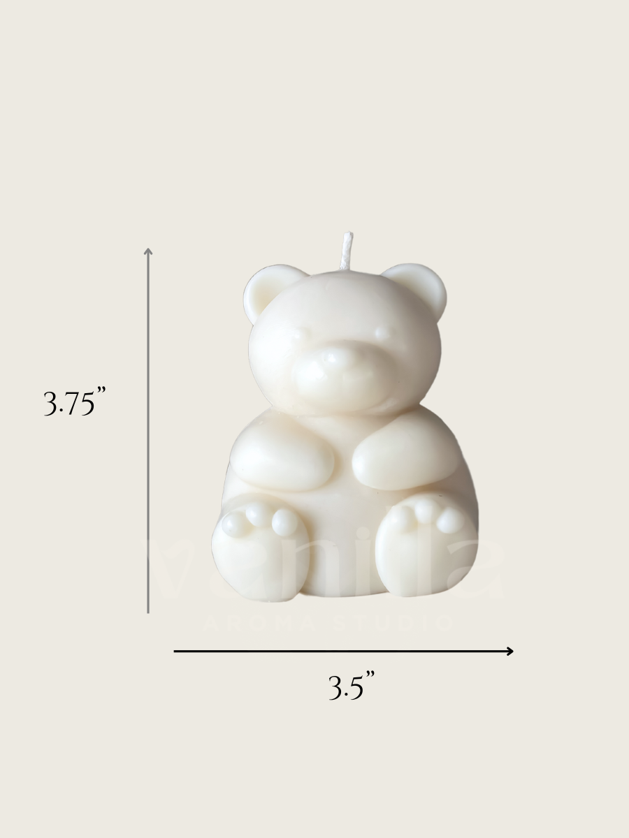 Teddy bear Christmas edition soy wax candle -vanilla aroma studio