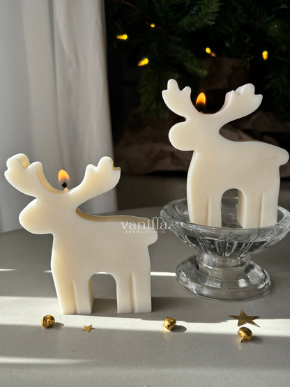 Reindeer Christmas Candle