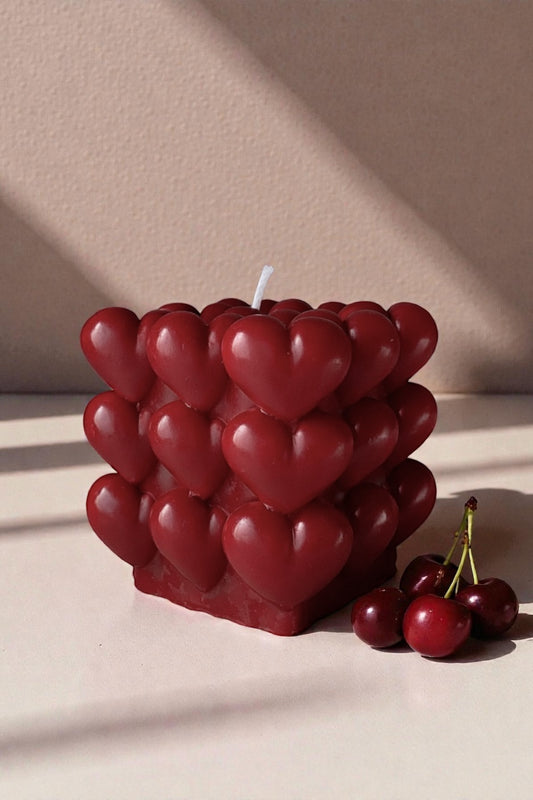 Heart Bubble Candle