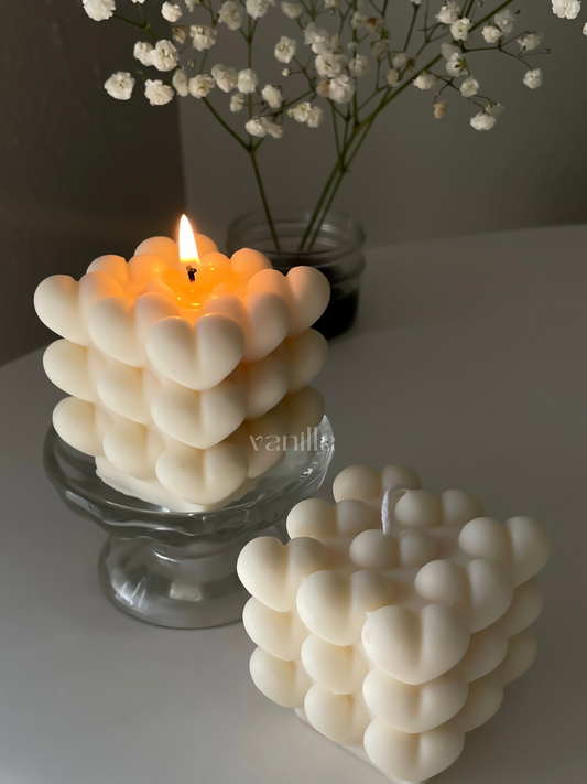 Heart Bubble Candle