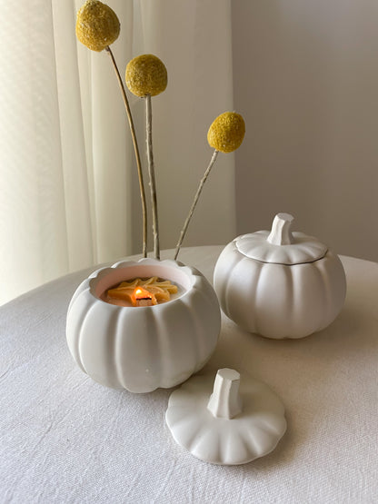 Pumpkin jar candle