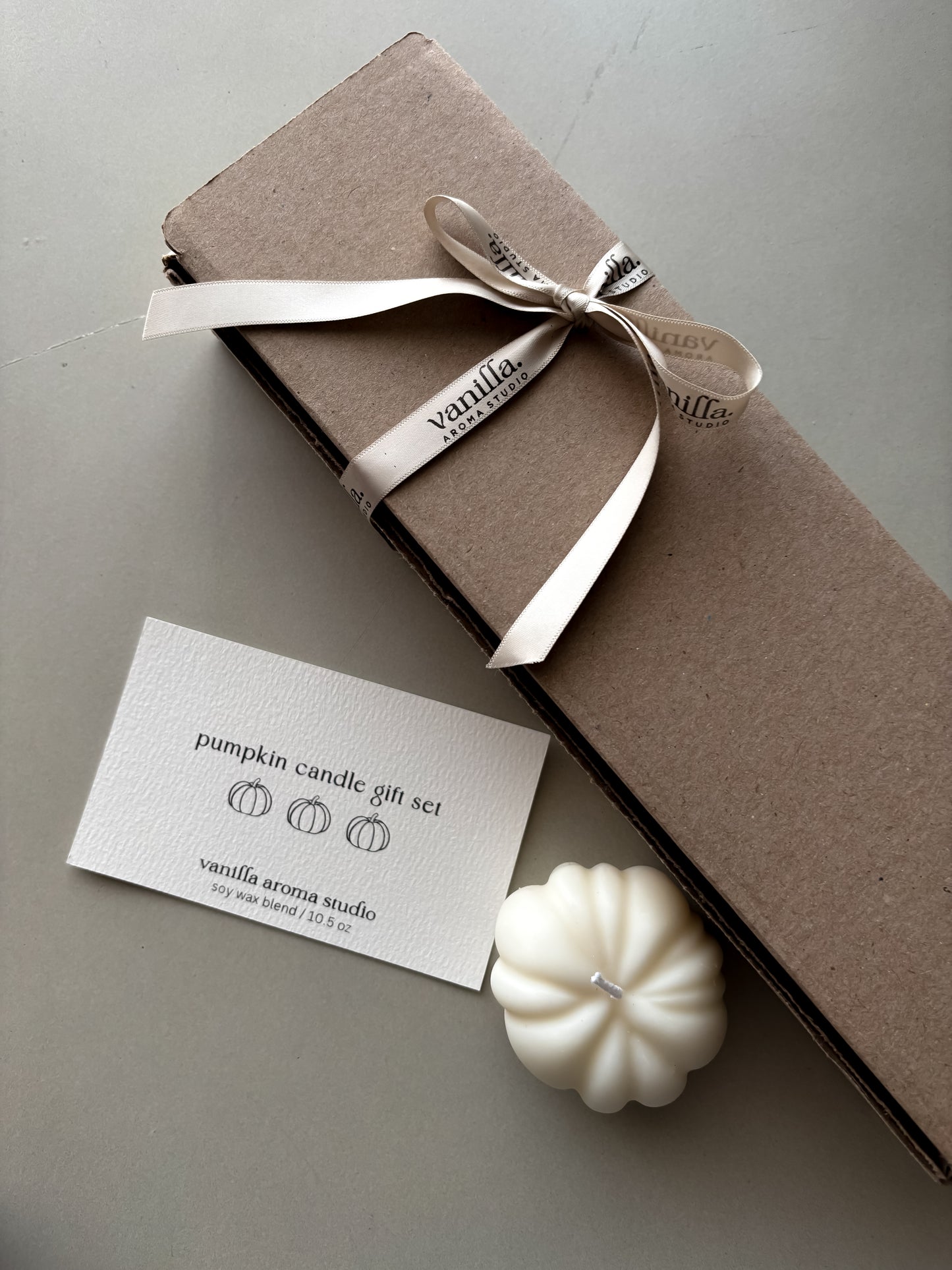 Pumpkin candle set of 3