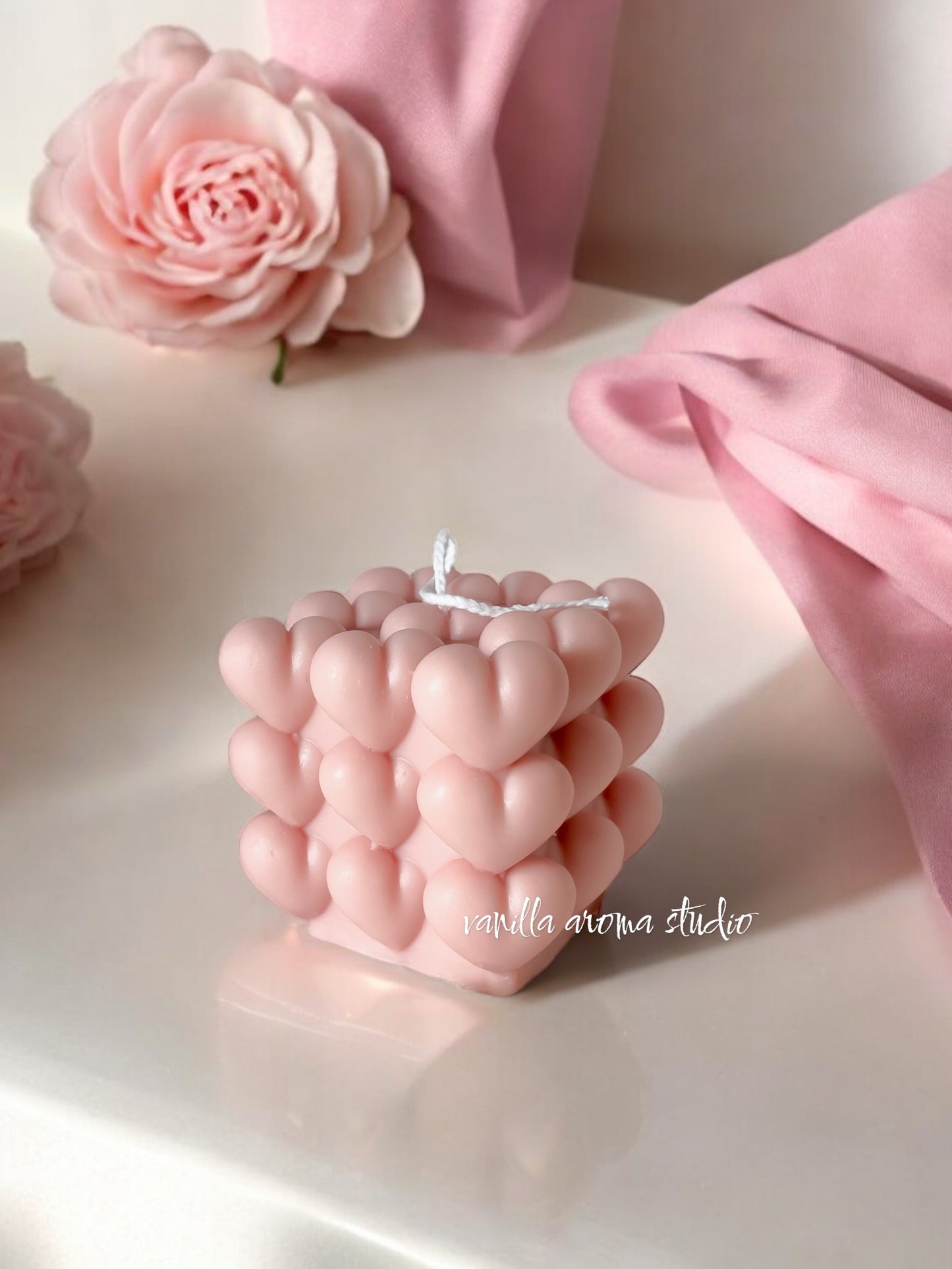 Heart Bubble Candle