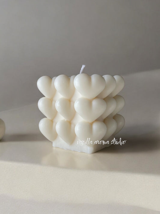 Heart Bubble Candle