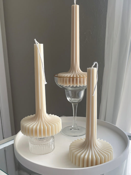 Tala Striped Pillar Candle