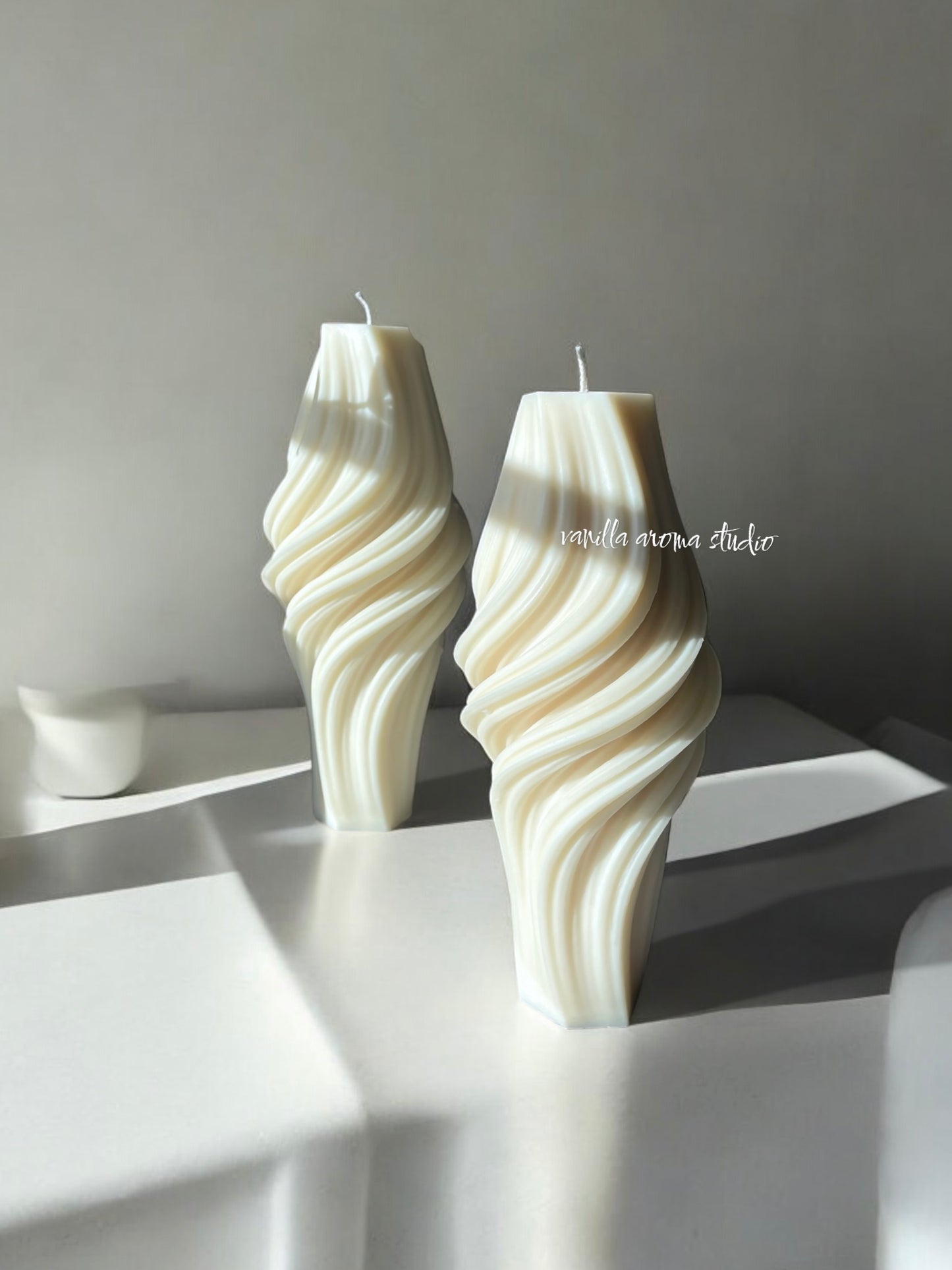 Olivia Swirl Pillar Candle