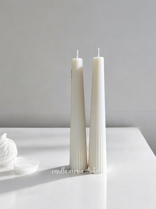 Bella Ribbed Pillar Candle